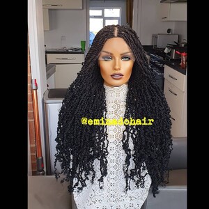 Braided wig, passion twists Full frontal, Full lace, passion braids, black hair, handmade wig for black women, custom made wig/spring twists