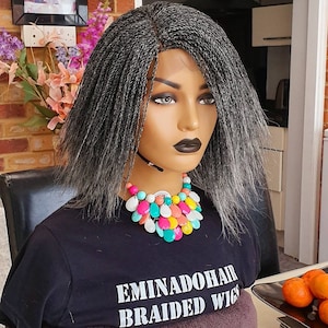 Braided wig, braids wig, wig for black women, gifts for women, Senegalese twists. Full frontal
