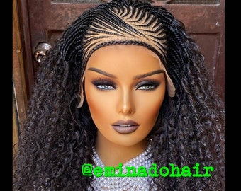 Knotless braid wig for black women gift for women  full lace front wig cornrow wigs dreadlock faux loc wig twist box braid wig ghana weave