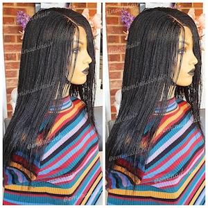 Braided Wigs, Braided Wig for Black Women, Lace Wig, Twists Wig, Braid Wig, Braided Lace Wigs, Handmade, Wigs, Lace Front Braided Wigs