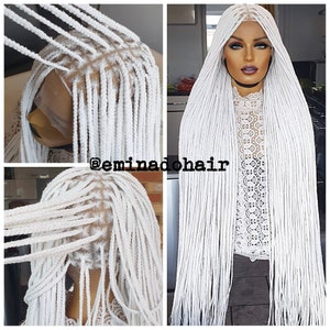 Braided wig,braidswig,chunky box braids, rope twists, wigs for Black women, full lace wig, wig wig, alopecia, butt lenght, floor lenght wig