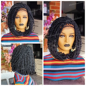 Box braided wig,knotless braids, bob braids wig, full lace wig for black women, full frontal unit braids, bobbed braids, gift for women