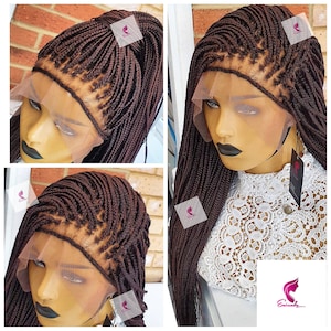 Braidswig, Glueless Braided Wig,box braids wig. 30 inches. Knotless braids, free shipping, gift for women. UK wigs, small braids