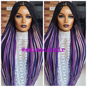 Glueless Braided Wig, Braids wig, glueless wig,knotless braids, wig for black women, handmade frontal wig, ,free shipping