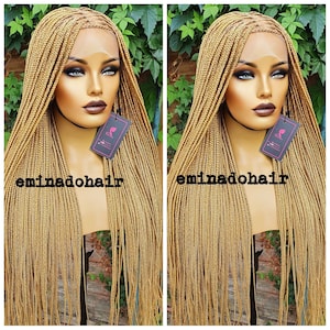 Knotless braid wig for black women gift for women  full lace front wig cornrow wigs dreadlock faux loc wig twist box braid wig blonde wig