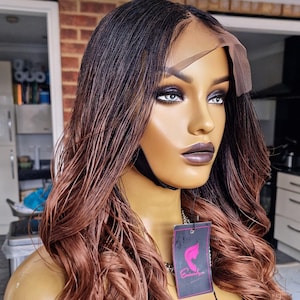 Ready to Ship micro senegalese twists in ombre.Needle braids wig for black women.Micro braids lace frontal unit in protective style.Alopecia