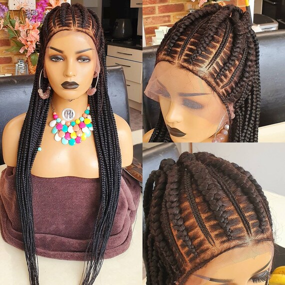 Stitches Half Updo Full Lace Wig 24 26 Braidwigbraidswig Etsy