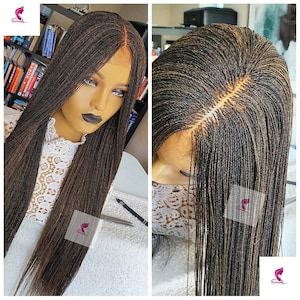 Knotless braid wig for black women gift for women  full lace front wig cornrow wigs dreadlock faux loc wig twist box braided wig rope twists