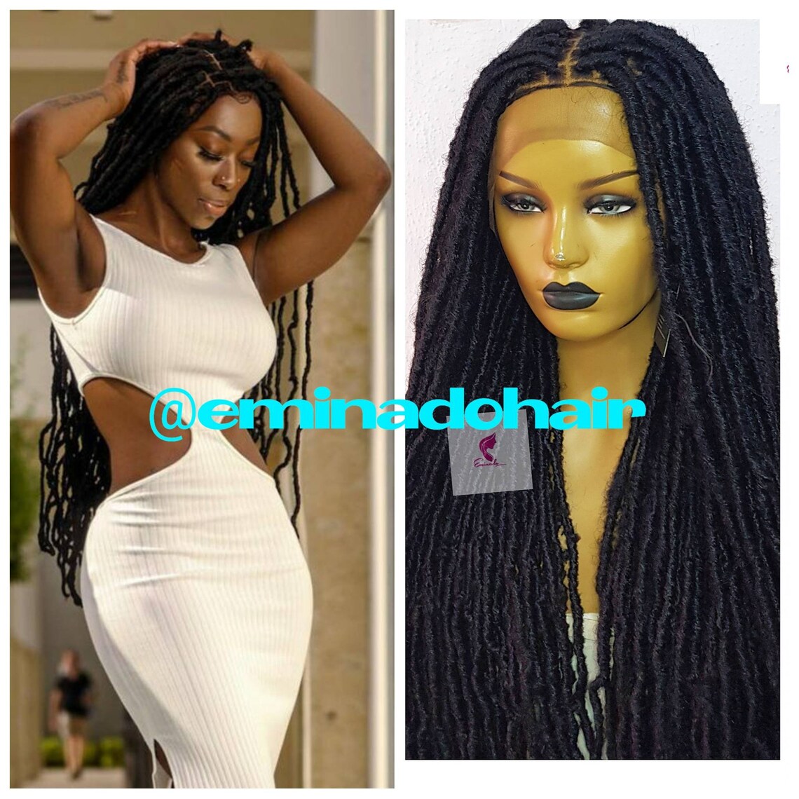 Braidwigs Braided Dread Locsnu Locscrochet Locs Wig.goddess Etsy UK