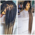 Knotless Braided Wig, 30 inch Ombre Braids, For Black Women, glueless lace wig, cheap box braids wig product logo