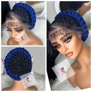 Knotless braid wig for black women gift for women full lace front wig cornrow wigs dreadlock faux loc wig Ghana ket braids feedin braids