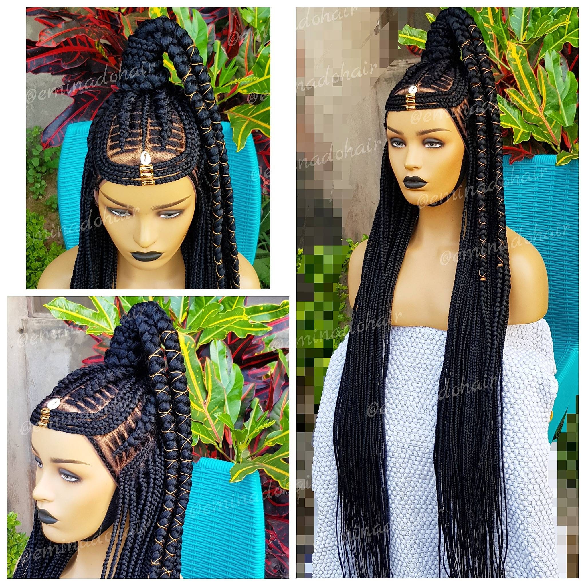 Braided Wig. Ket Cornrow Fulani Braidwig Braidswig 30inches. Etsy UK