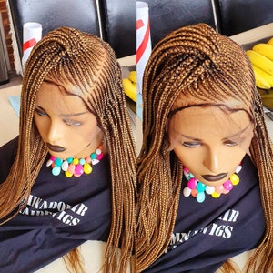 Knotless braid wig for black women gift for women  full lace front wig cornrow wigs dreadlock faux loc wig twist box braid wig ghana weave