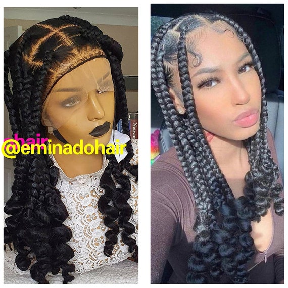 Knotless Braids, Full Lace Box Braids Wig for Black Women Braided