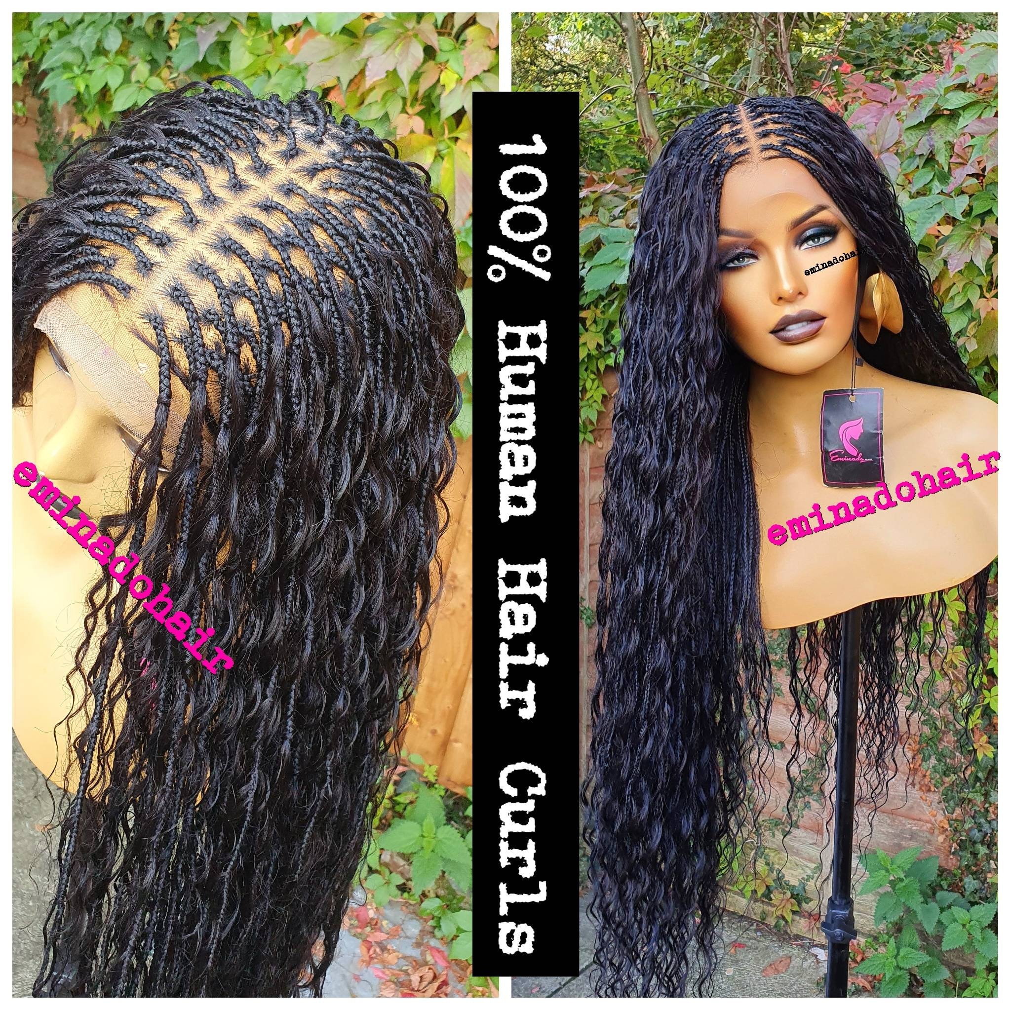 Micro Braids Single Plait Deep Wave Light Weight Box Braid Wig