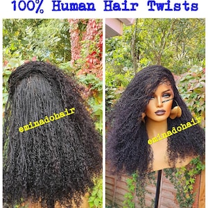 Human Hair Braided Wig Micro Senegalese Twists in Human Hair Deep Curl Wig for Black Women Braid Wig Bleached Full Lace Unit Micro Braids Etsy Canada