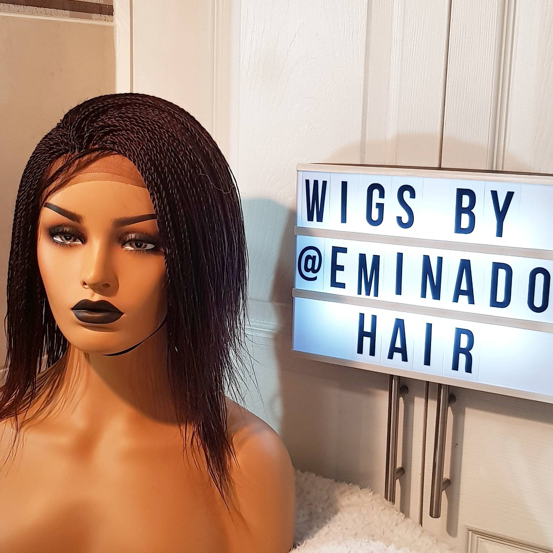 Senegalese Twists Braided Wig for Black Women, Gift for Black Women,  Closure 4by4 Unit, Glueless Lace Wig in 13x4 Frontal.cheap Wig Short 
