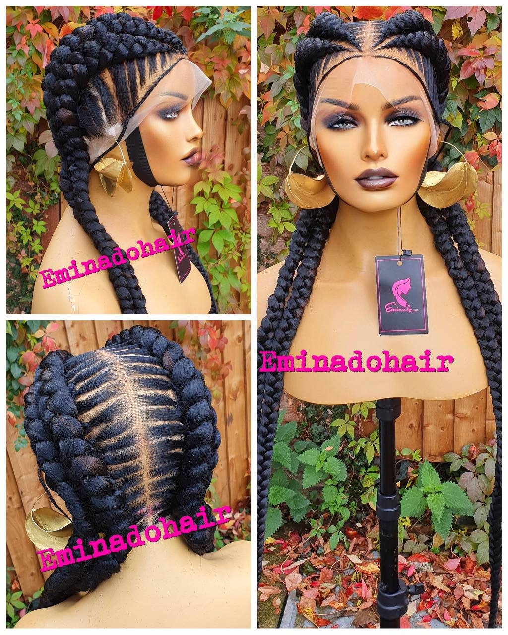 Pop Smoke Wig Knotless Braid Wig for Black Women Gift for Women Full Lace  Front Wig Cornrow Wigs Dreadlock Faux Loc Wig Twist Box Braid Wig 