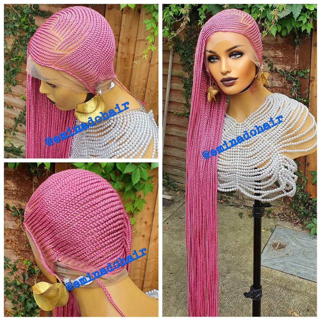 Braided Wig Lemonade Braids Wigghana Weave Lemonade Cornrow Etsy