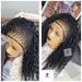 Braided Wig,braidswig,Cornrow wig,deep wave Curl wig,Ghana weave,fulani cornrow,ket cornrow wig26/28inches, Ket cornrow,13x6 frontal. 