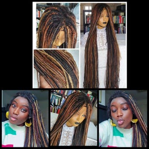 Lisa Bonet inspired Locs Braided Wigs | goddess Faux Locs Wig | Dreadlocks | Wig for women| glueless lace wig | Full Lace wig| full frontal