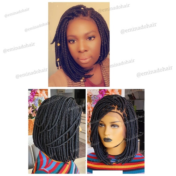 Braided Wig Bob Braids Braidswig Box Braids About 14inches Lace Wig