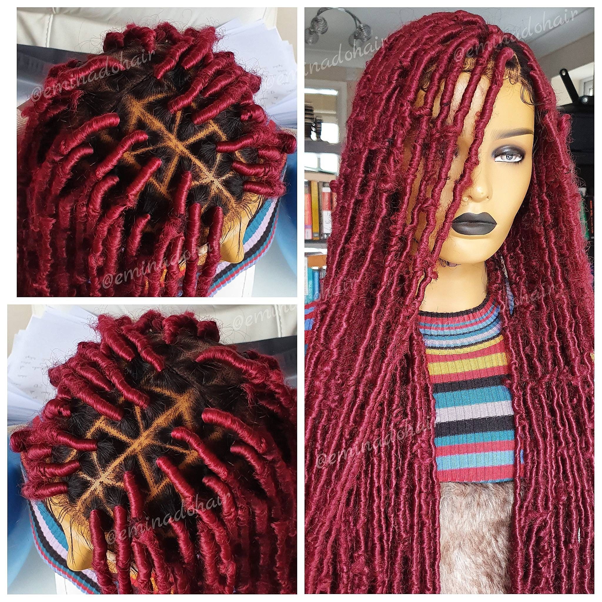 Burgundy locs clearance