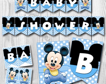 Mickey Mouse Baby Shower Decorations Etsy Mickey Mouse Baby Shower Decorations Etsy