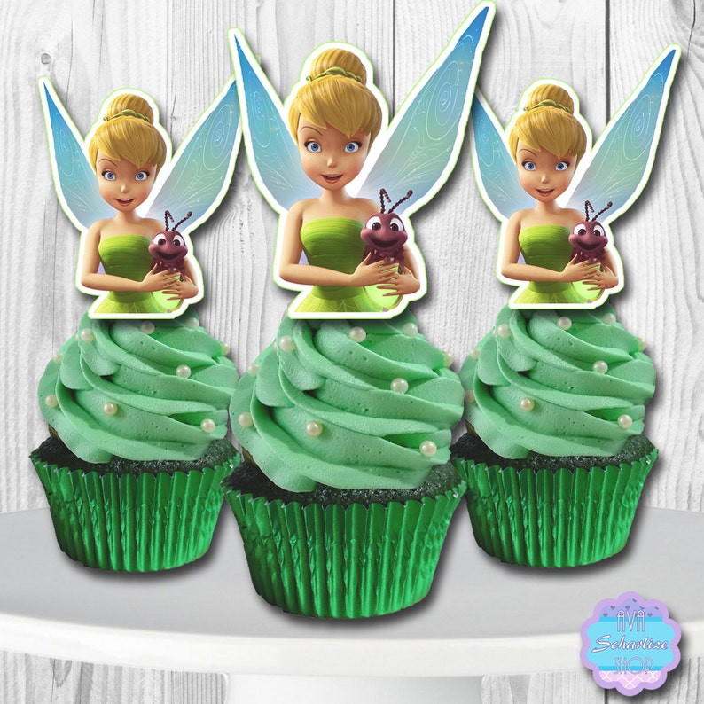 TinkerBell Cupcake Toppers Cupcake Picks DIGITAL FILE You Etsy