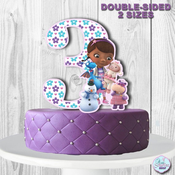 Doc Mcstuffins Cake Topper Number 3 Doc Mcstuffins Etsy
