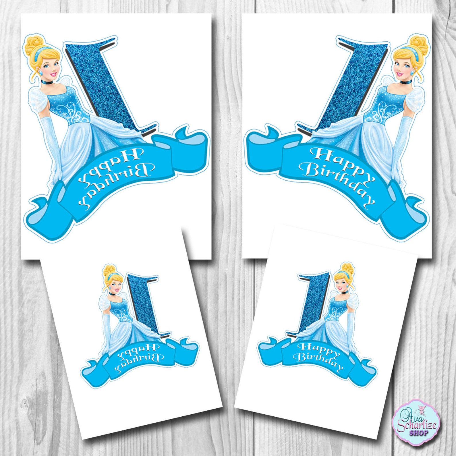 CINDERELLA Cake Topper Cinderella Centerpiece Disney | Etsy