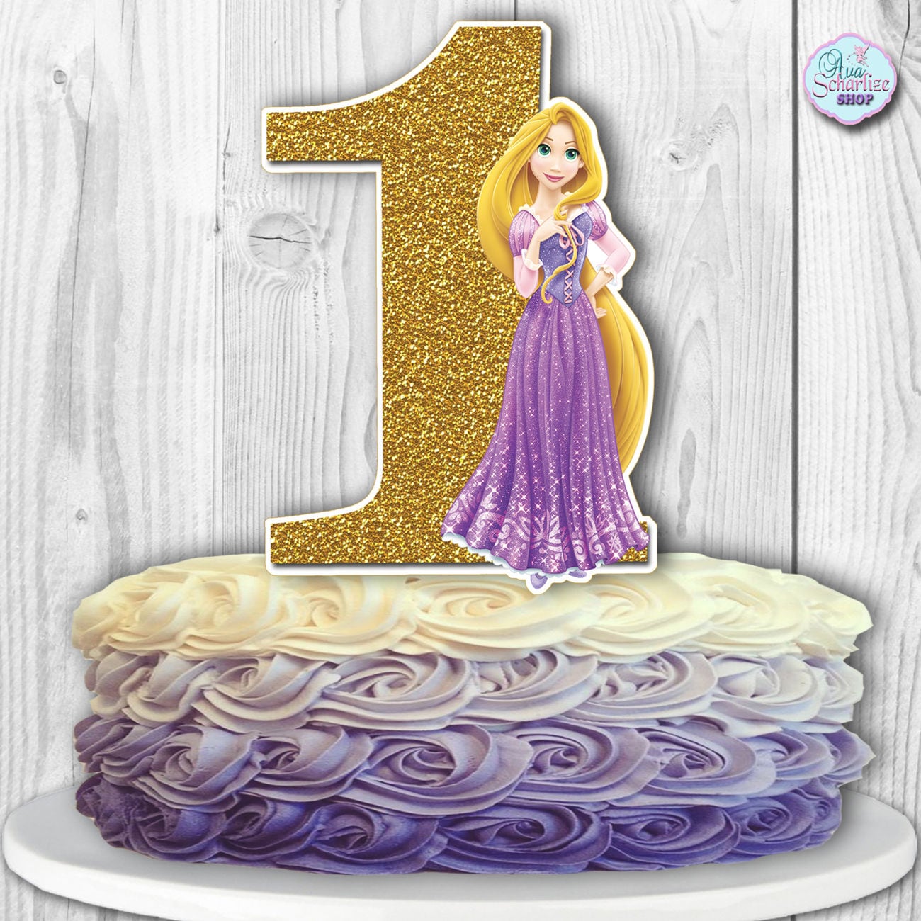 RAPUNZEL Cake Topper Disney Princess Rapunzel Centerpiece Etsy