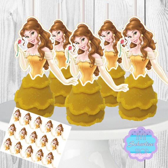 Disney Princess Belle Cake Pop Toppers Cupcake Toppers Etsy
