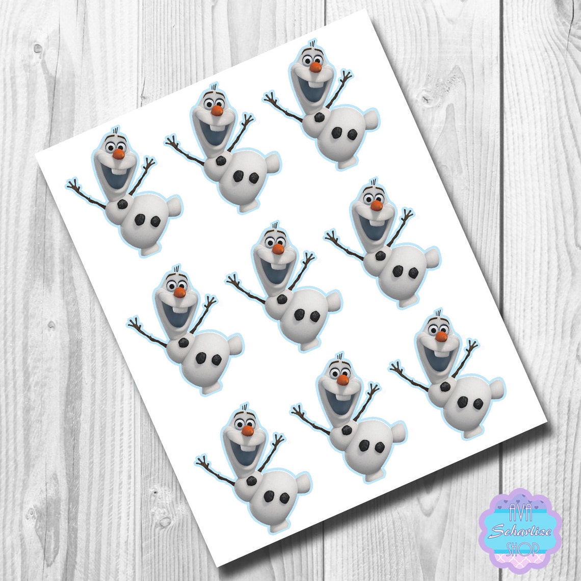 Disney Frozen OLAF Cupcake Toppers Cupcake Picks PRINTABLE Etsy