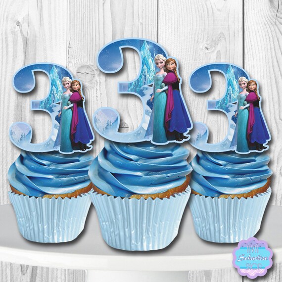 Disney Frozen Cupcake Toppers Cupcake Picks Instant Download Etsy