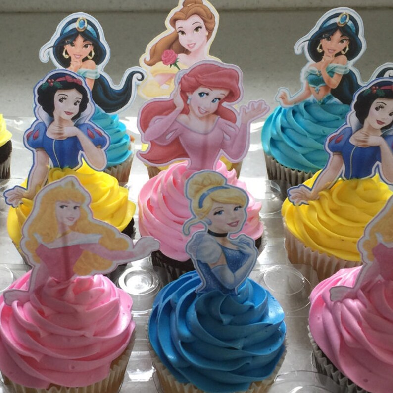 PRINTABLE Disney Princess Cupcake Toppers Cupcake Picks | Etsy