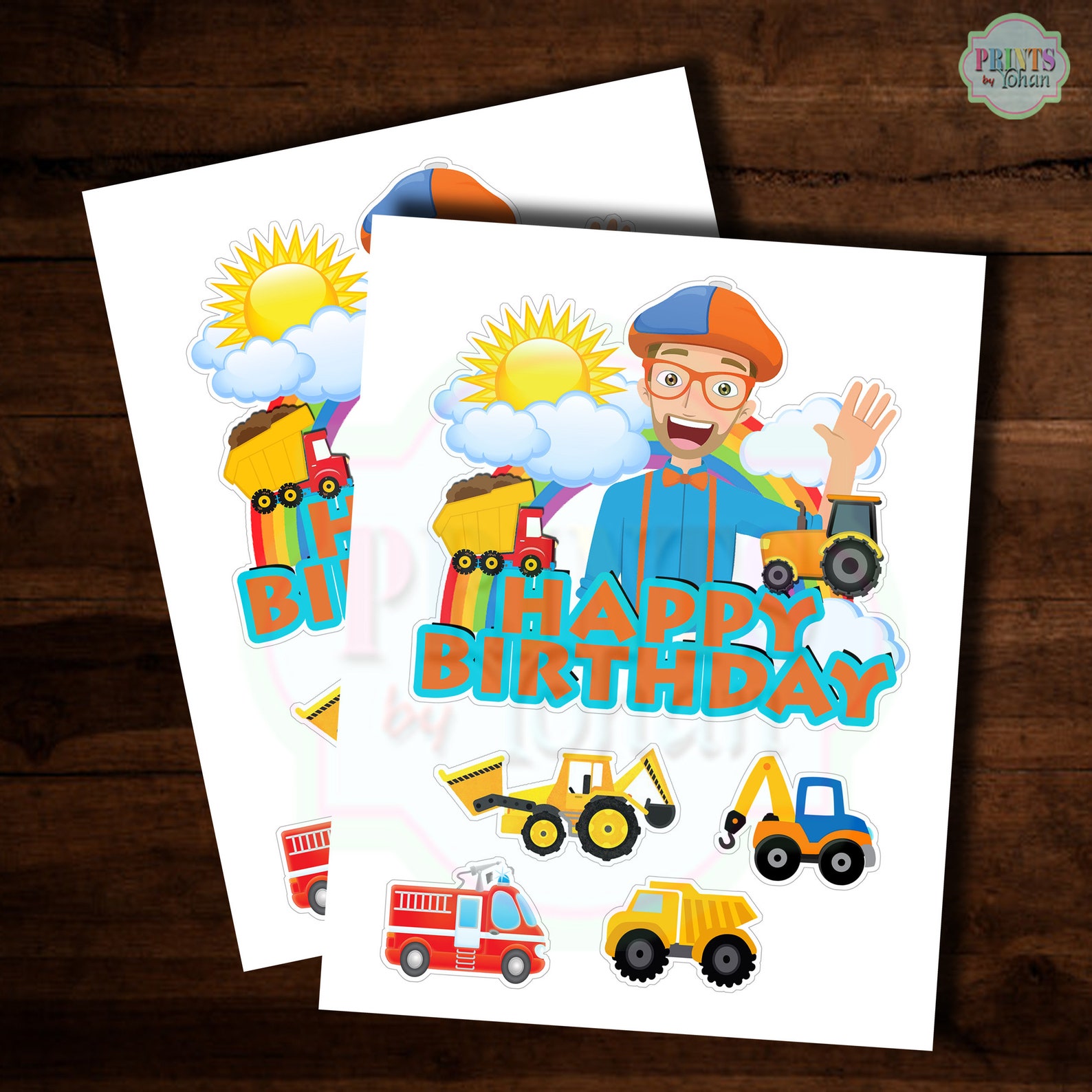 BLIPPI Cake Topper and Cupcake Topper Set BLIPPI Cake | Etsy
