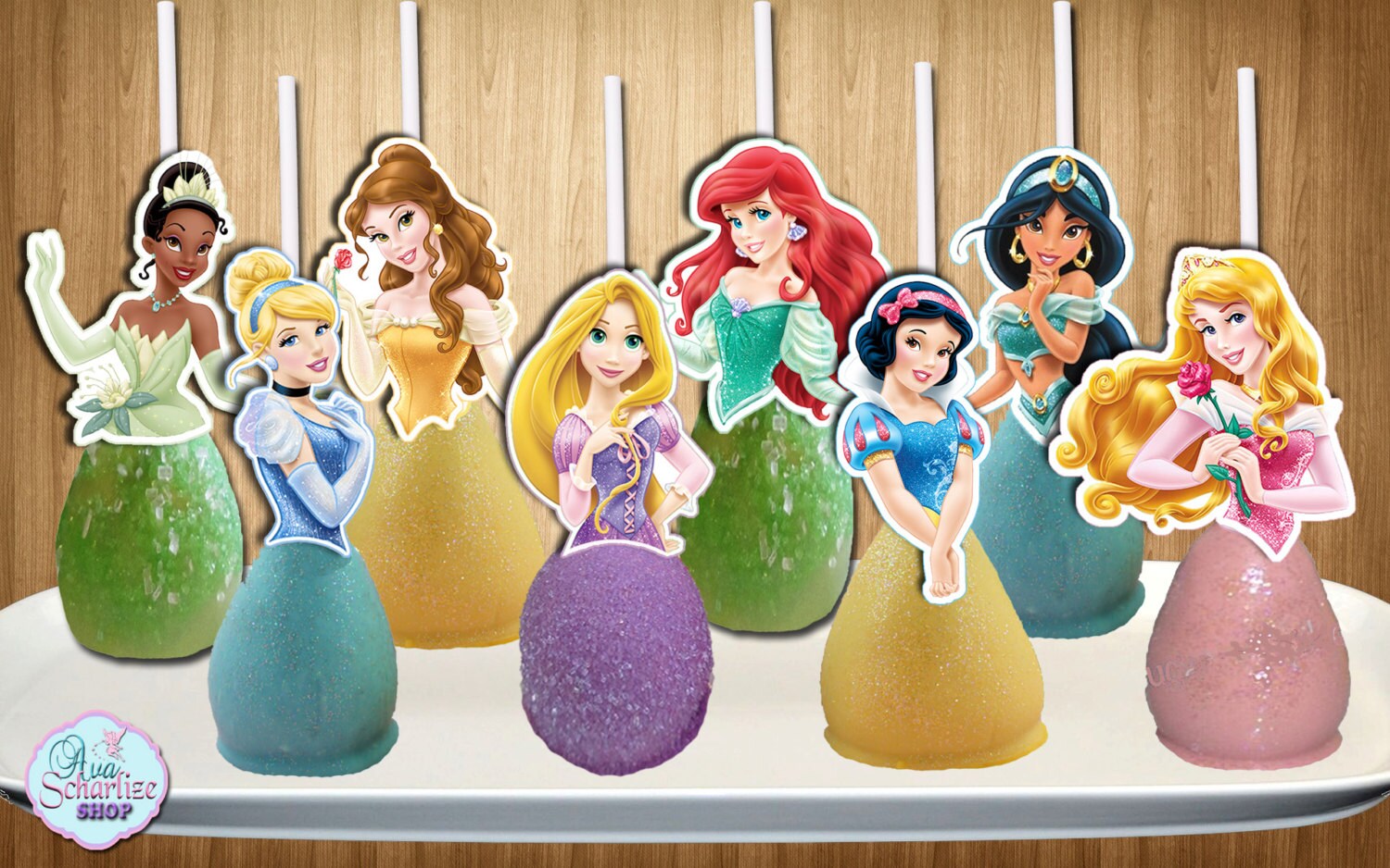 Disney Princess Cake Pop Toppers Cupcake Toppers Cupcake Etsy