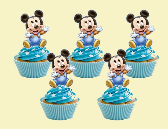 Bebe Mickey Mouse Cupcake Topper Cupcake Selecciones De Etsy Bebe Mickey Mouse Cupcake Topper Cupcake Selecciones De Etsy