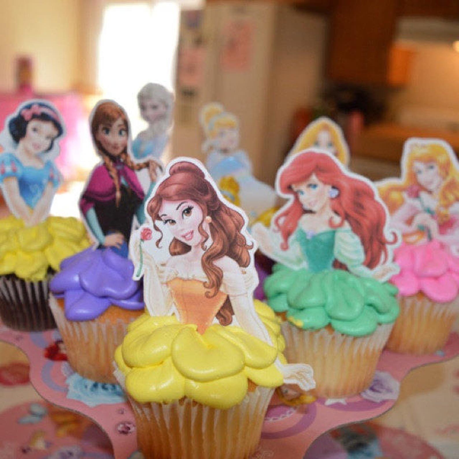 PRINTABLE Disney Princess Cupcake Toppers Princess Cupcake | Etsy