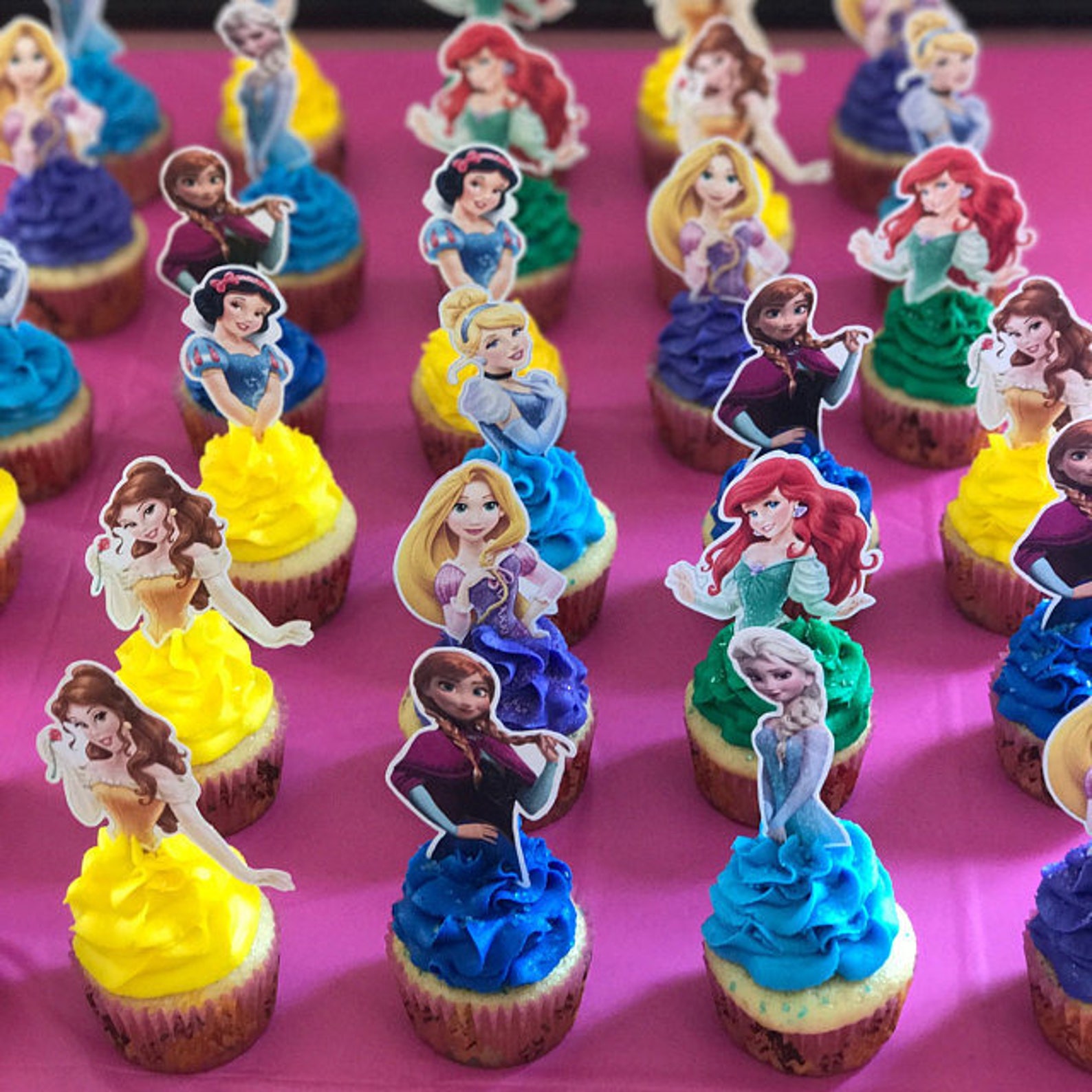 PRINTABLE Disney Princess Cupcake Toppers Princess Cupcake | Etsy