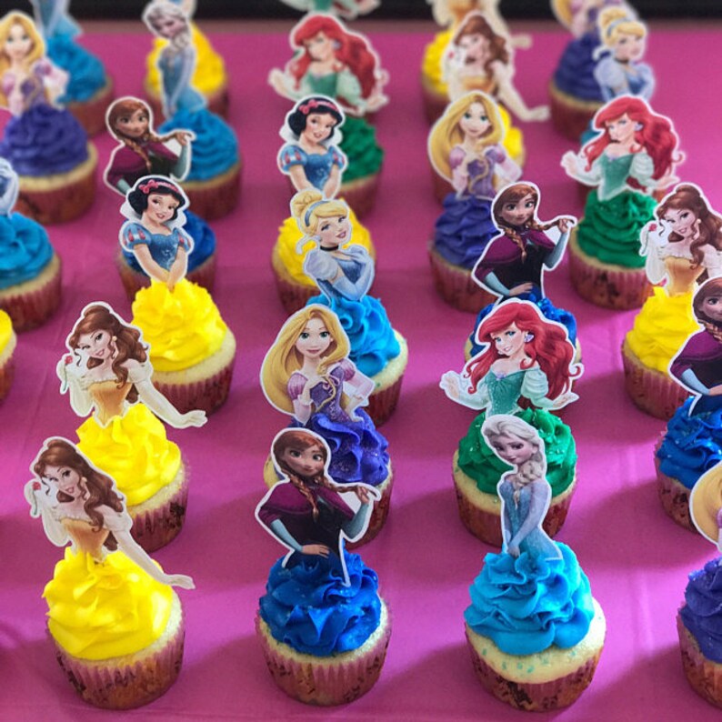 PRINTABLE Disney Princess Cupcake Toppers Princess Cupcake | Etsy
