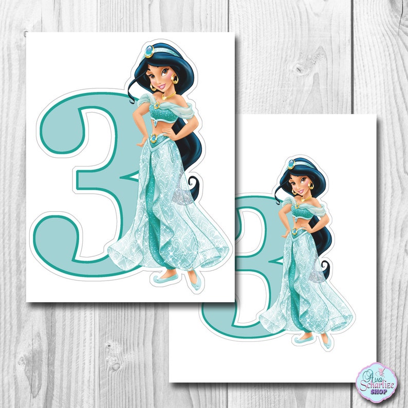 Princess Jasmine Cake Topper Princess Jasmine Centerpiece ...