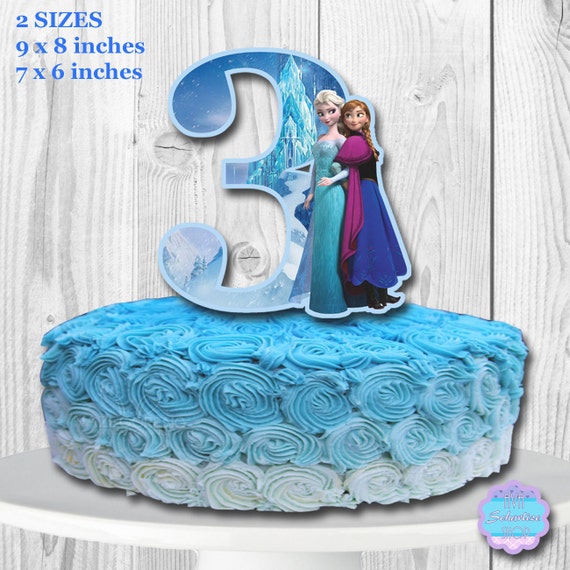 Disney Frozen Cake Topper Centerpiece Printable You Print Etsy