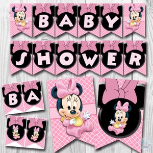 Bebe Minnie Mouse Baby Shower Banner Banner De Minnie Mouse Etsy