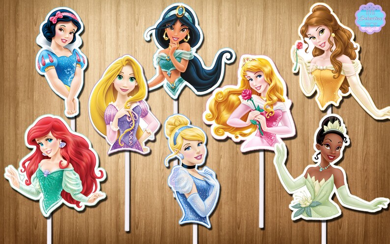 PRINTABLE Disney Princess Cupcake Toppers Princess Cupcake | Etsy