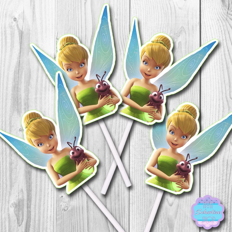 TinkerBell Cupcake Toppers Cupcake Picks DIGITAL FILE You