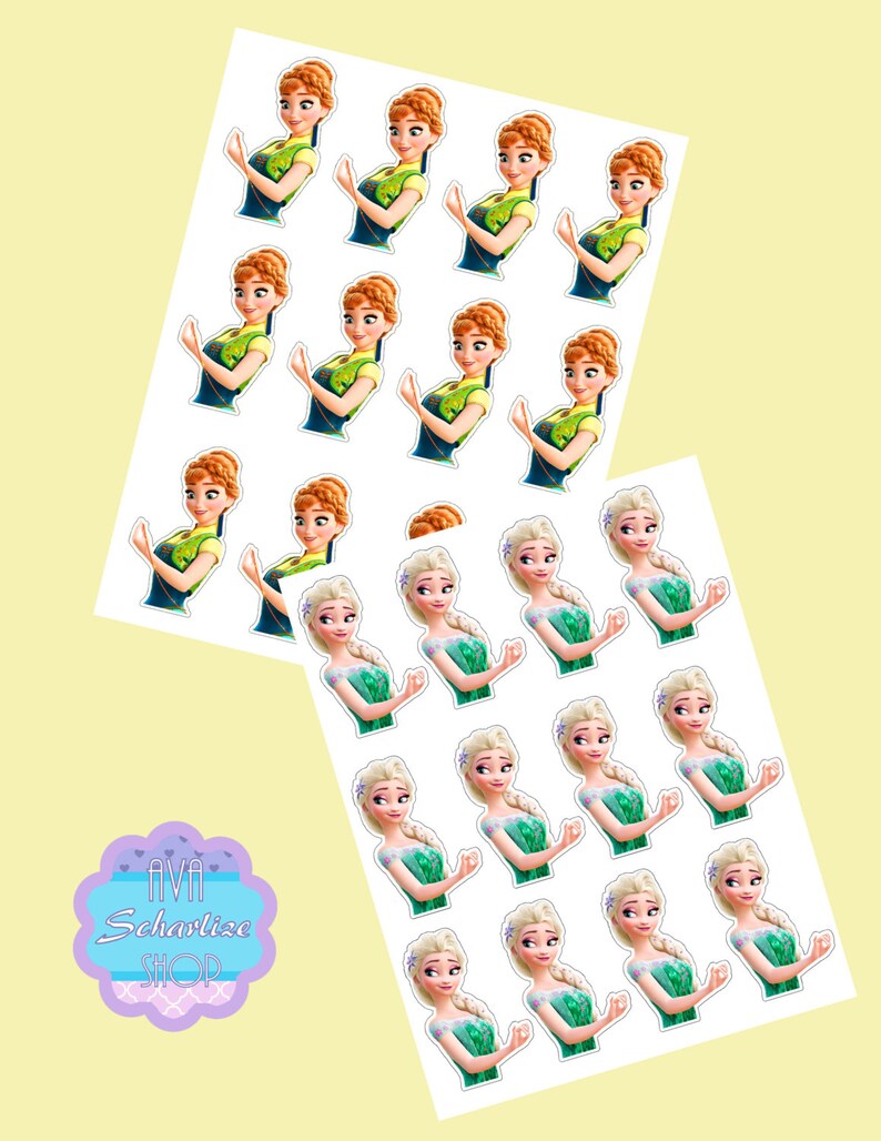 Frozen Fever Cake Pop Toppers Marshmallow Topper INSTANT Etsy