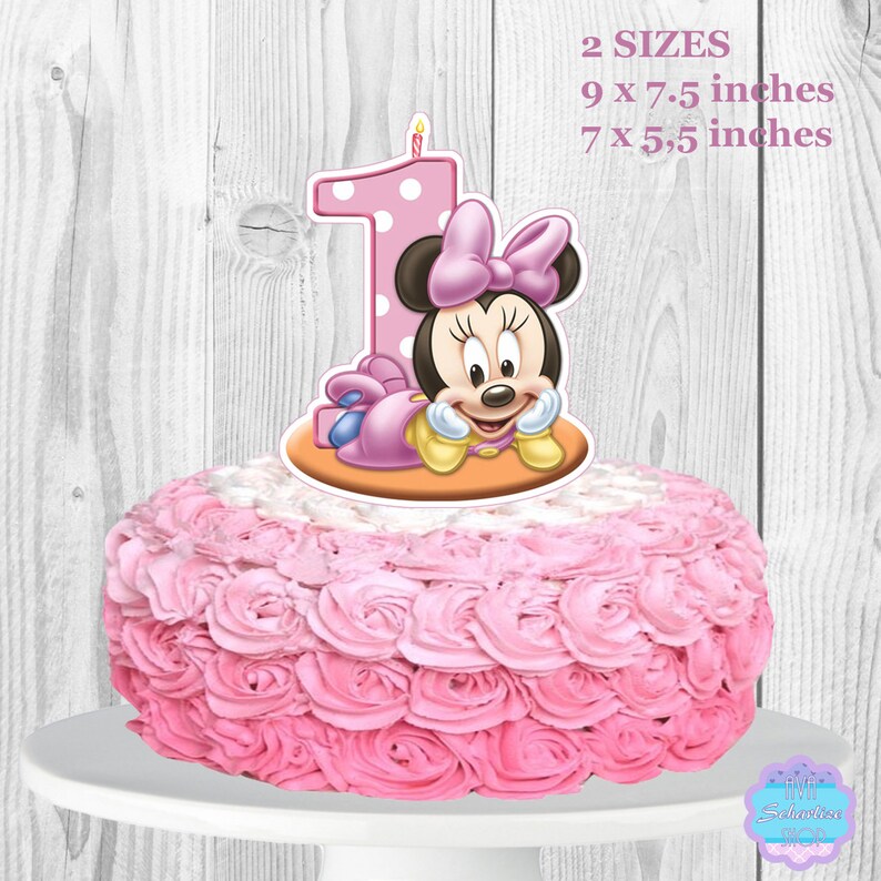Baby Minnie Mouse Cake Topper PRINTABLE You Print | Etsy