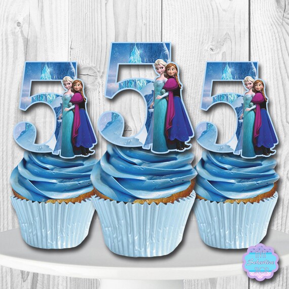 Disney Frozen Cupcake Toppers Cupcake Picks Instant Download Etsy
